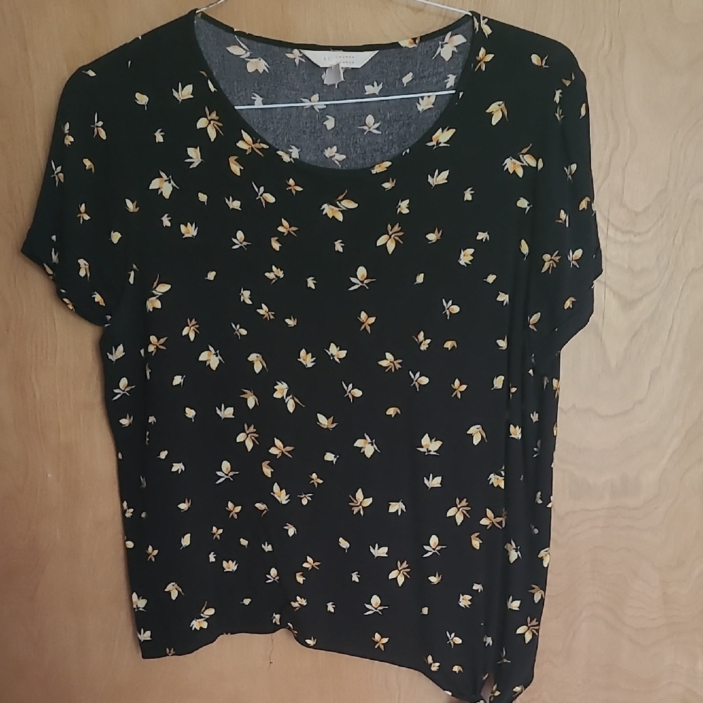 Floral Black Women's Top